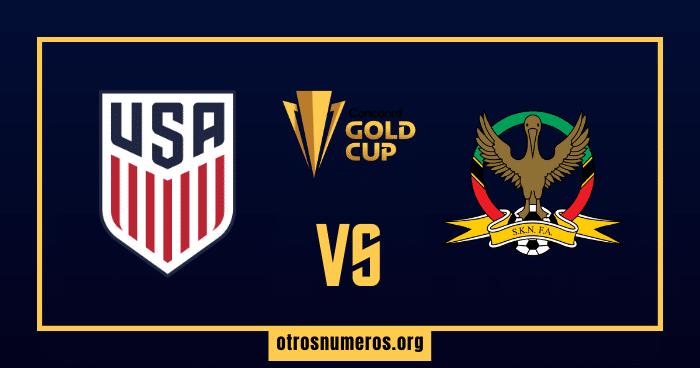 Pronostico San Cristóbal y Nieves vs Estados Unidos, Copa Oro 2023. 28/06/2023