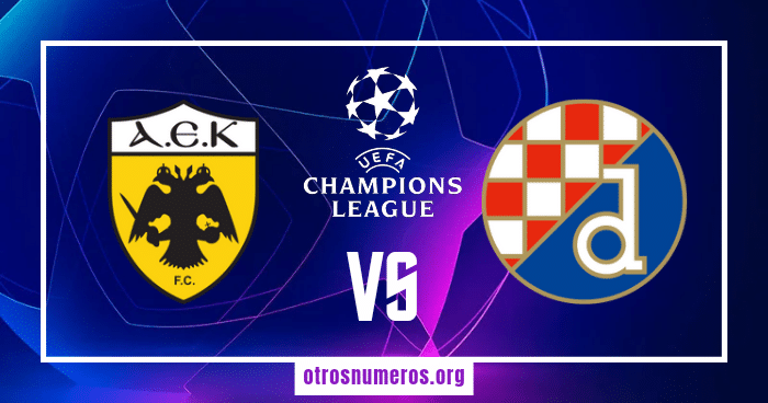 Pronóstico AEK vs Dinamo Zagreb,UEFA Champions League, 19/08/2023